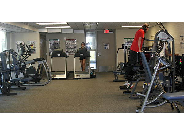 View of the Fitness Center with cardio and weight machines
