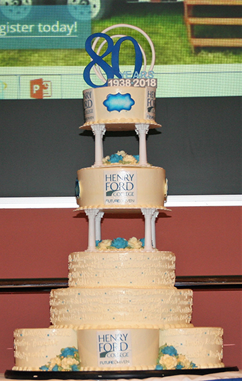 Culinary arts created a gorgeous 80th anniversary cake for the occasion.