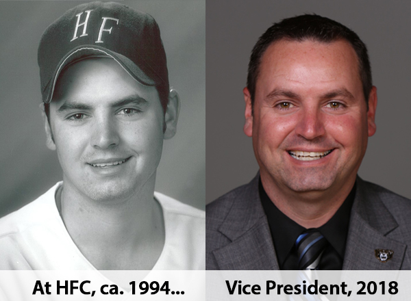 Side-by-side photos of MacDonald from 1994 and 2018