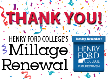 HFC millage logo, thank you, confetti
