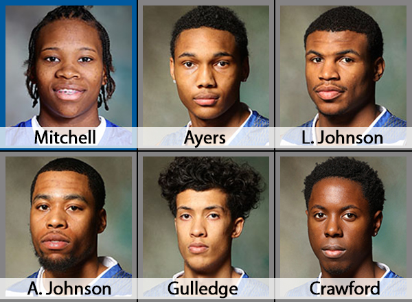 Six basketball players