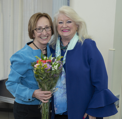 Faculty award winner Linda Brandt with faculty member Bonnie Jobe