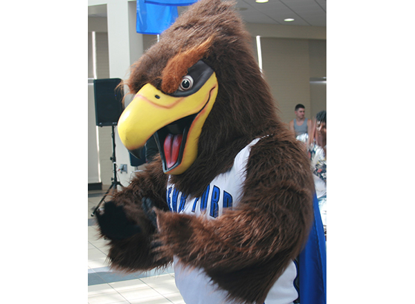 It wouldn't be Welcome Back Days at HFC if the Hawkster, HFC's official mascot, didn't make an appearance. 