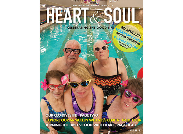 HFC graphic design instructor Margaret Kelly launched "Heart & Soul Magazine" for the Chelsea Retirement Community in an effort to fight aging stereotypes. 