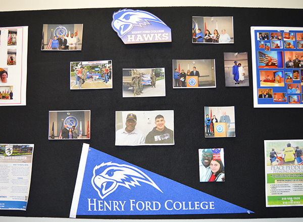 One of two photo boards in the Veterans Center.