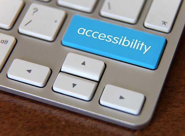 Keyboard with “accessibility” key added
