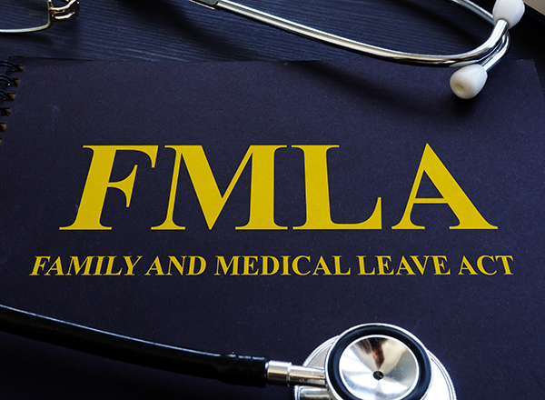 FMLA book cover with stethoscope