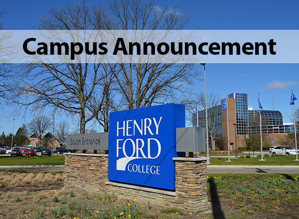 Photo of campus, Campus Announcement overlay