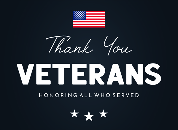 Veterans Day graphic: Thank you, Veterans | Honoring all who served