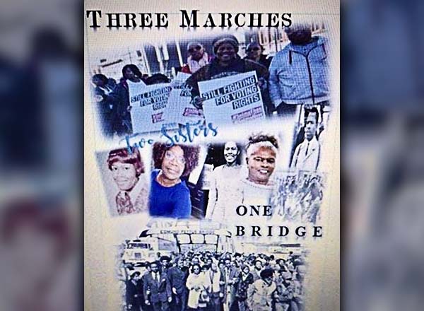 Poster for Three Marches, Two Sisters, One Bridge movie.