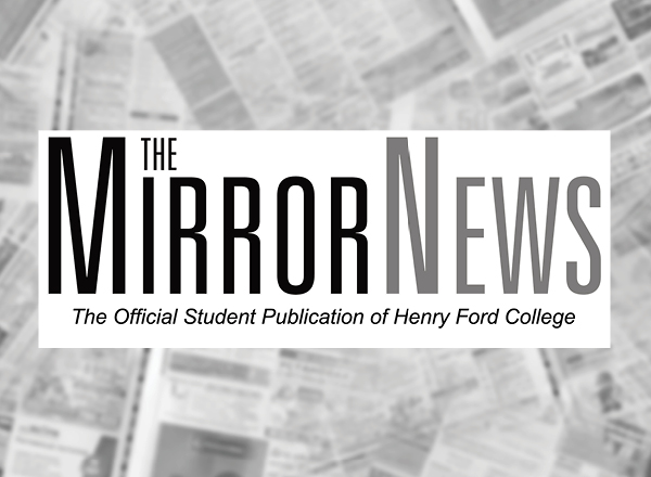 Mirror News logo with blurred newspaper background