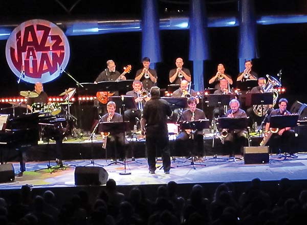 Rick Goward with the HFC Big Band at Jazz à Juan in France.
