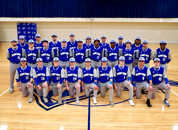 Team photo of HFC baseball team for the 2022-23 season