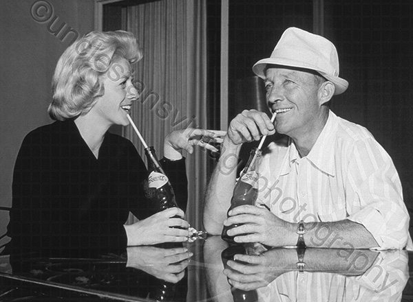 From L-R: Hollywood legends Rosemary Clooney and Bing Crosby appeared in an ad for Squirt. Photo by Stan Rosol. 