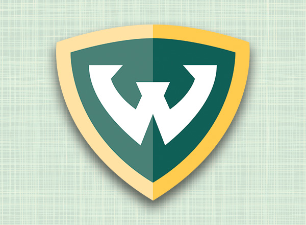 Wayne State University logo on a light green background.