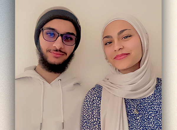 HFEC students Zynab Al-Timimi and her younger brother Mohammad.