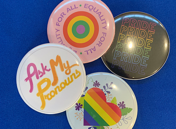 Design your own pride buttons and show your support on April 17. 